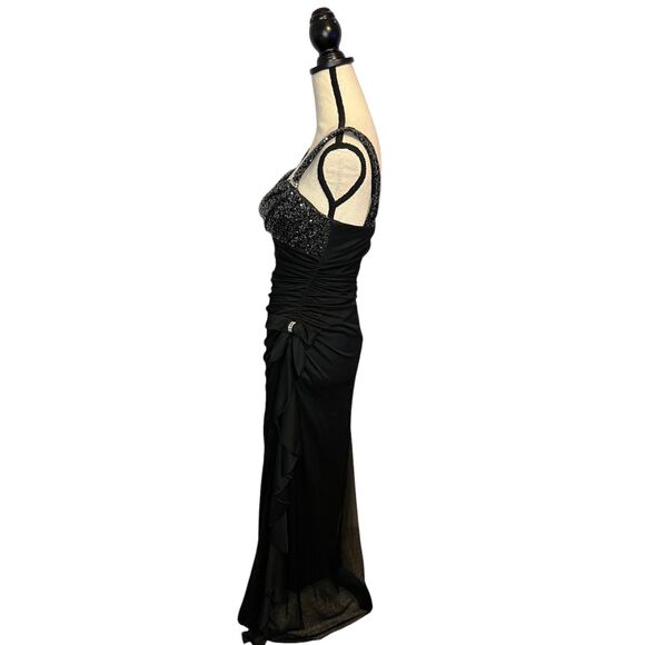 BLONDIE NITES by Stacy Sklar Formal Evening Dress Sweetheart Neck Black Size 3 - Picture 3 of 7